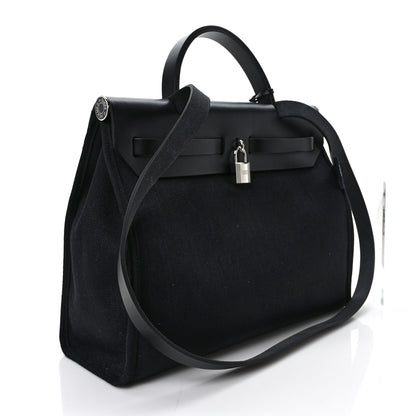 Hermes Toile Vache Hunter Herbag Zip PM 31 Black 3 of 9