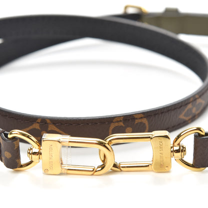 Louis Vuitton Calfskin Monogram Marignan Adjustable Shoulder Strap Black Kaki 3 of 3