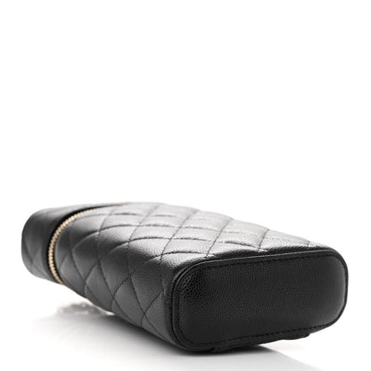 Chanel Caviar Quilted Phone Holder With Chain Black 3 of 10