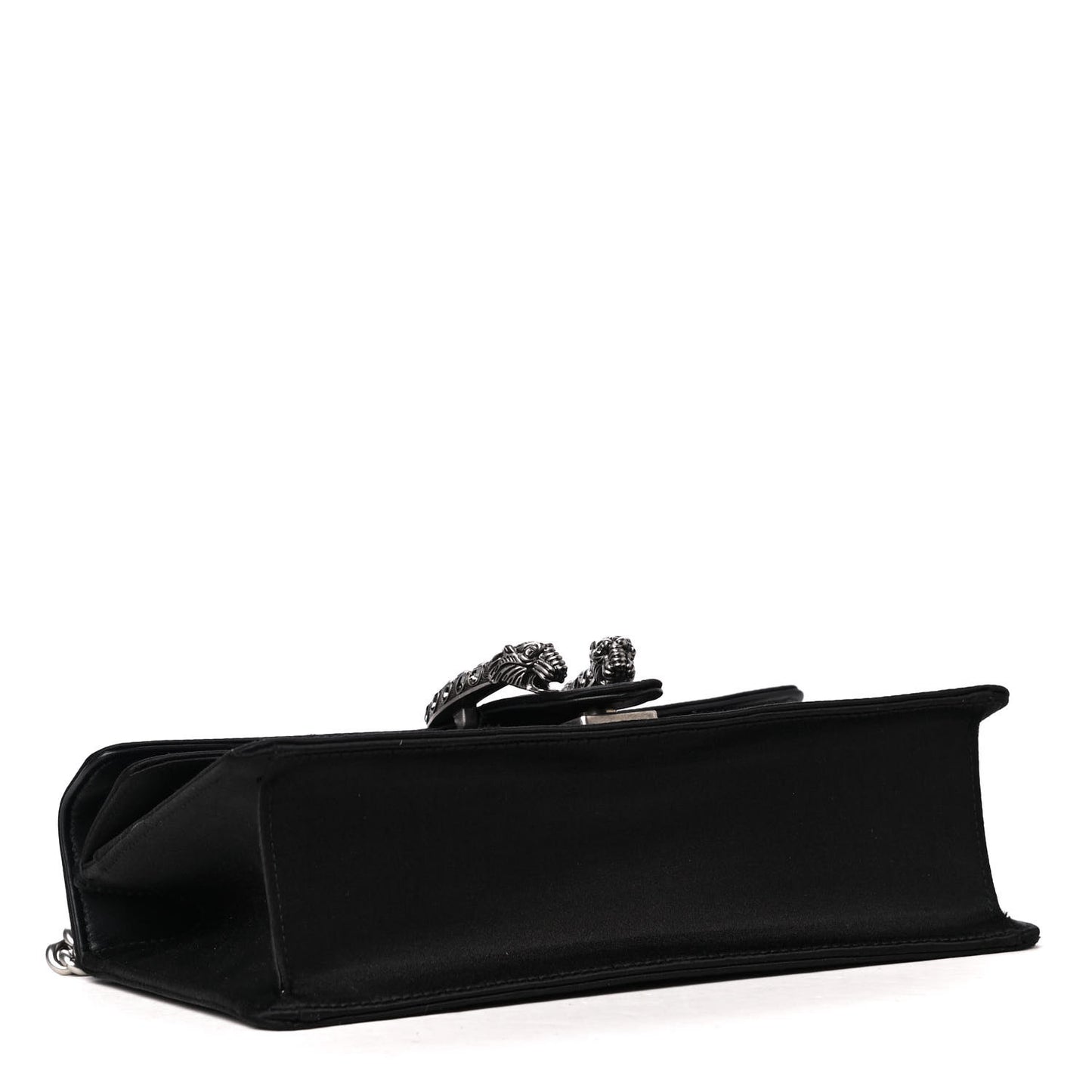 Satin Silk Crystal Small Dionysus Shoulder Bag Black Black Diamond