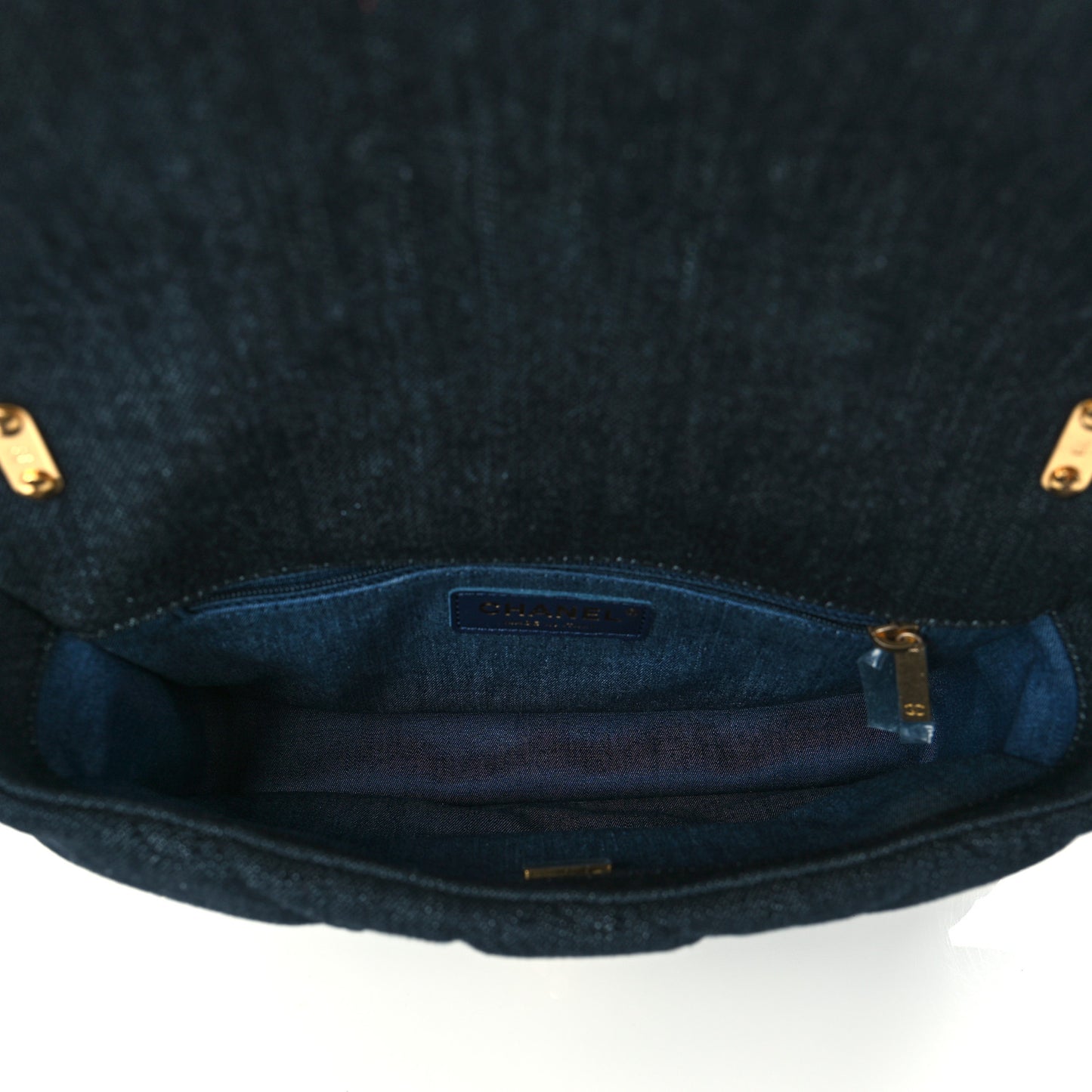 Denim Quilted Medium CC Funky Town Flap Dark Blue