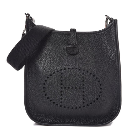 Hermes Taurillon Clemence Evelyne TPM Black 1 of 8