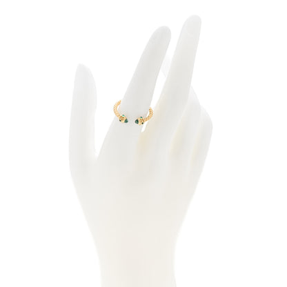 David Yurman 18K Yellow Gold Emerald Renaissance Ring 56 7.5 2 of 6