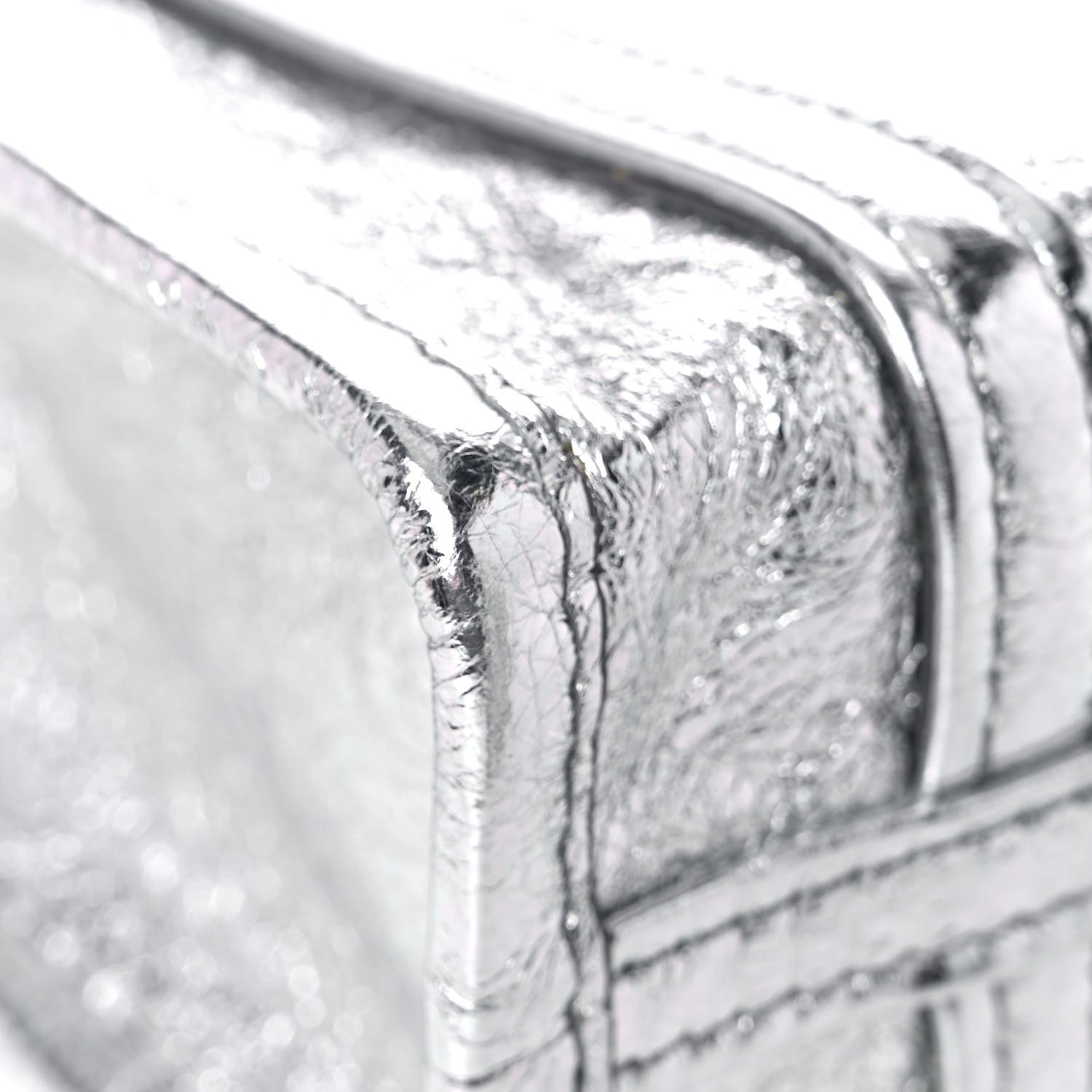 Balenciaga Metallic Calfskin XXS Bazar Shopper Tote Silver Hardware 10 of 11