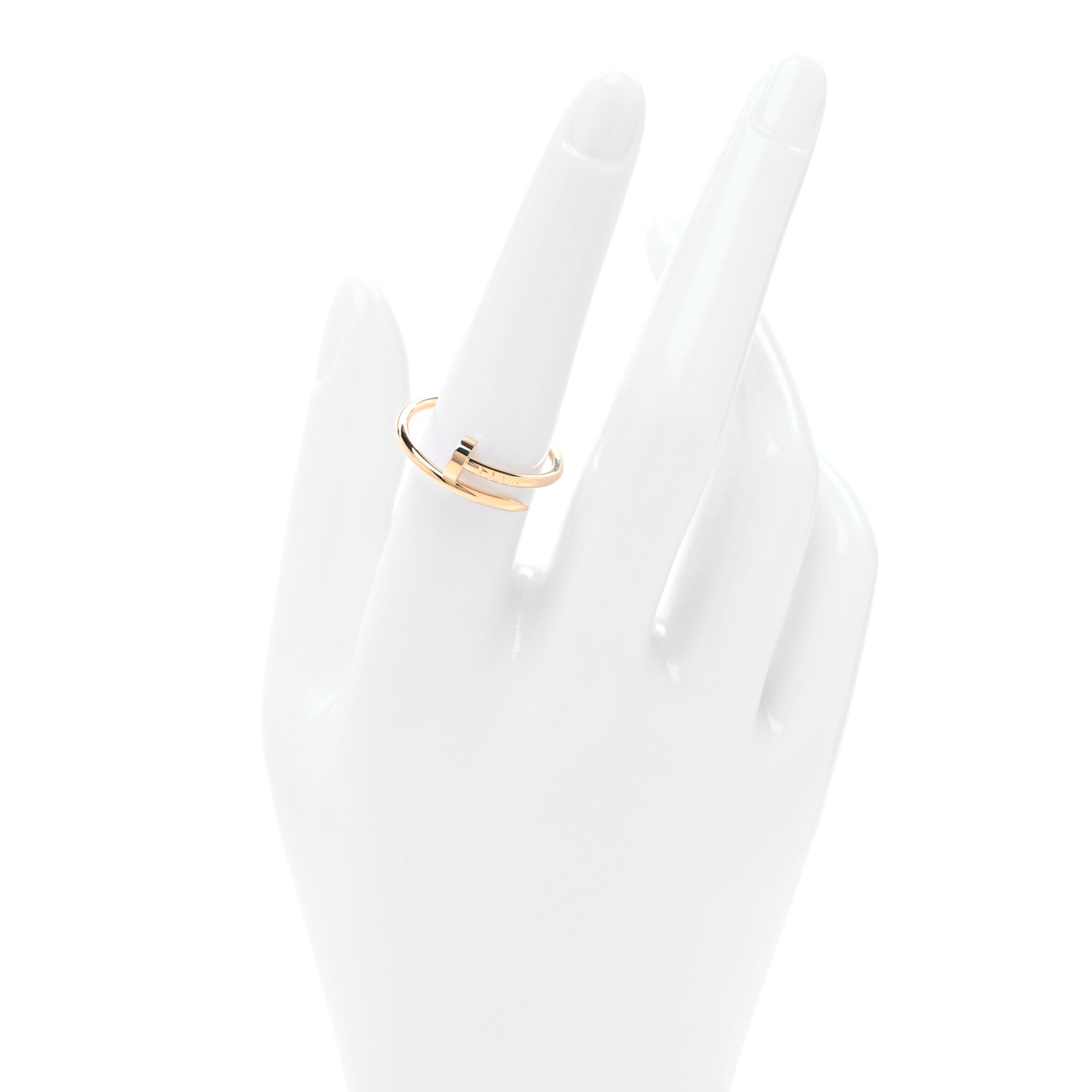 Cartier 18K Yellow Gold Small Juste Un Clou Ring 56 7.5 2 of 5
