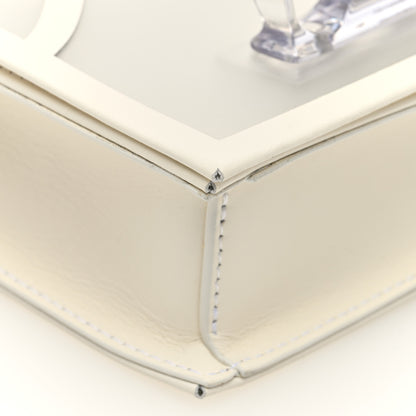 Alexander McQueen Calfskin Polyurethane Mini Jeweled Knuckle Satchel Clear White 8 of 9
