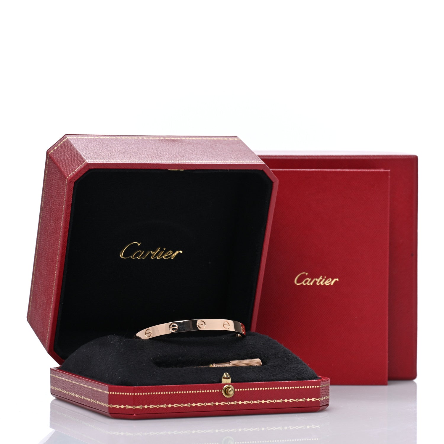 Cartier 18K Pink Gold LOVE Bracelet 17 9 of 9