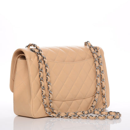 Chanel Caviar Quilted Jumbo Double Flap Beige Clair 4 of 9