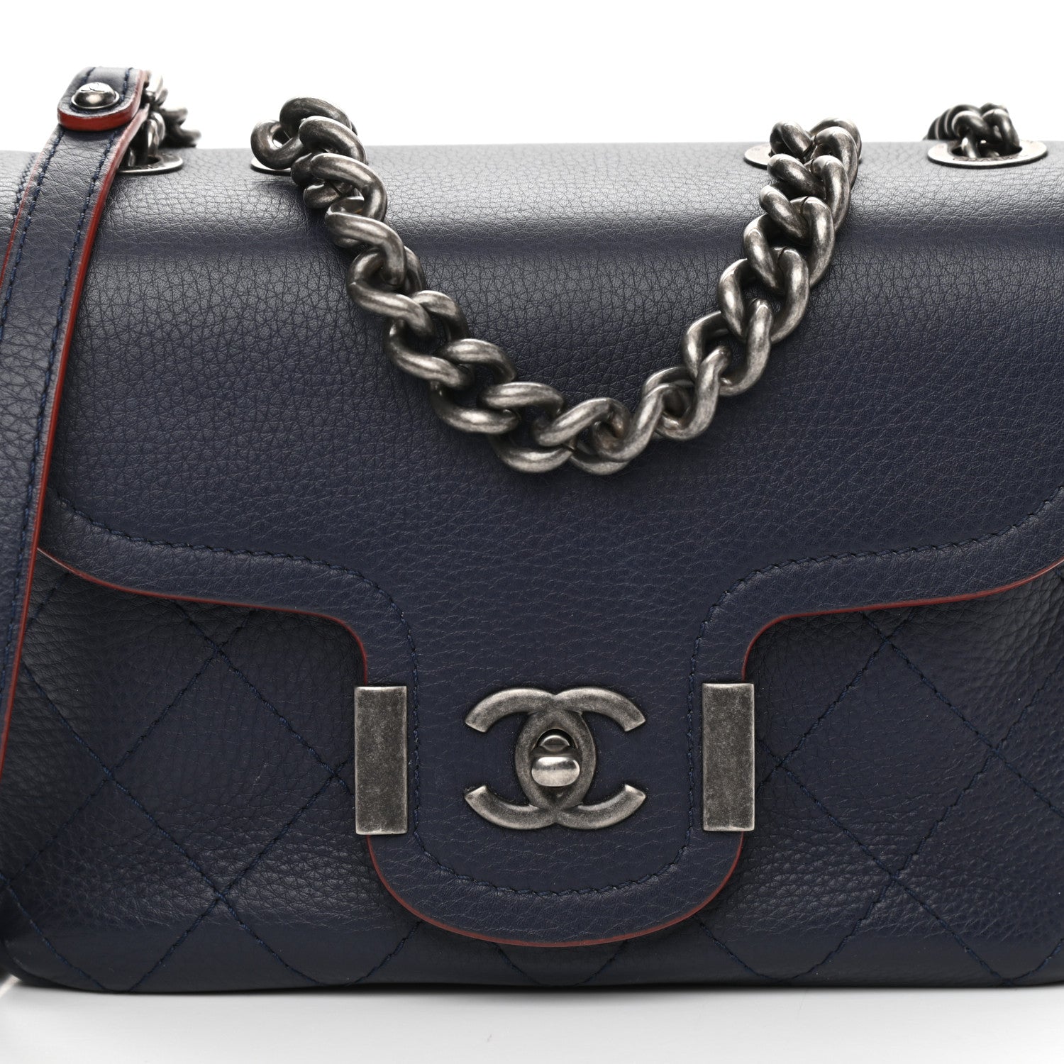Chanel Grained Calfskin Archi Chic Flap Navy 8 of 12