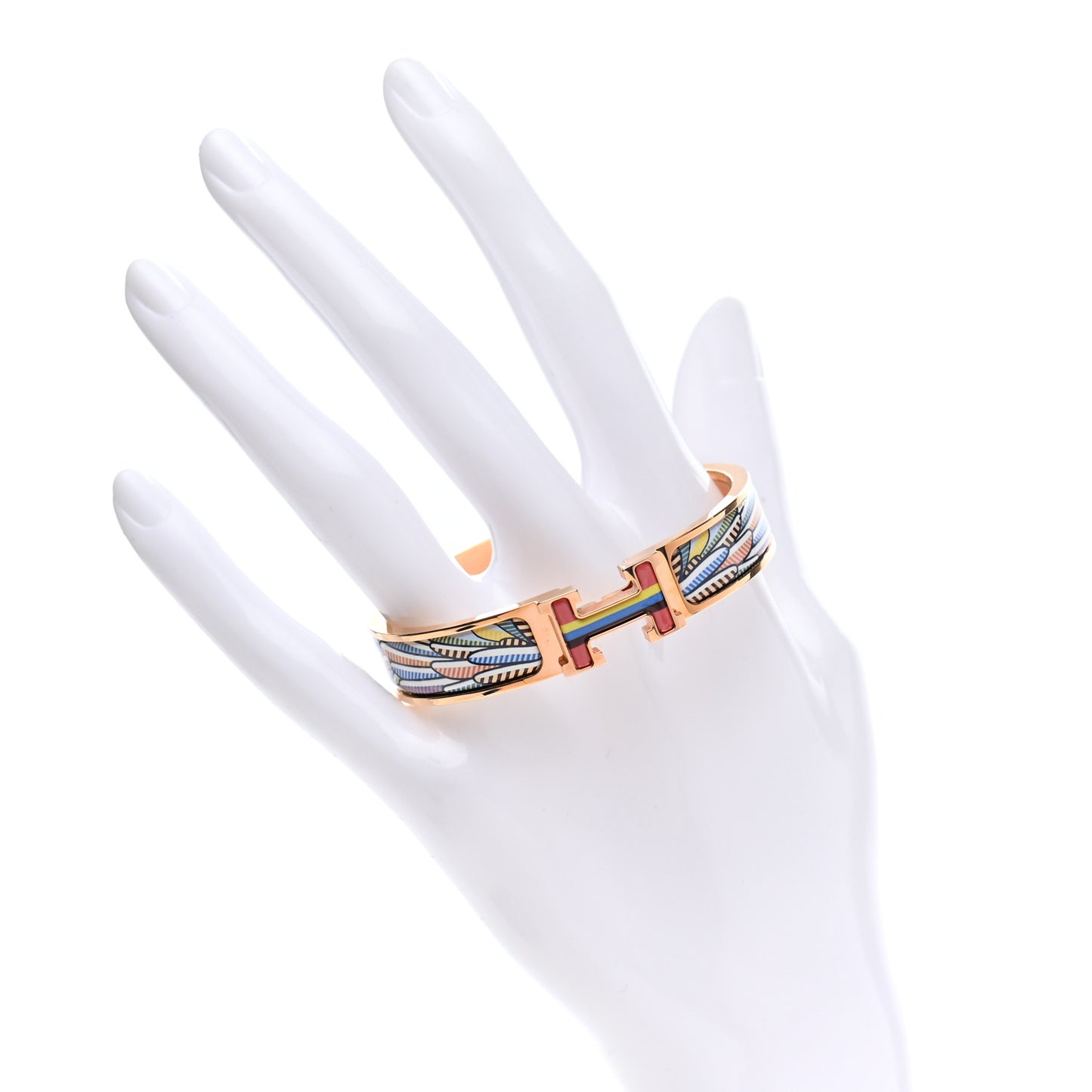 Enamel Printed Panoplie Equestre Clic Clac H Bracelet
