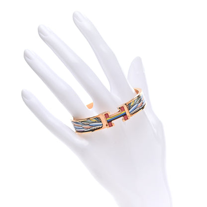 Hermes Enamel Printed Panoplie Equestre Clic Clac H Bracelet 2 of 4