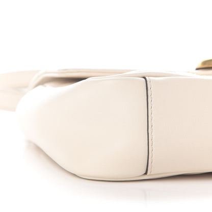 Gucci Calfskin Matelasse Mini GG Marmont Shoulder Bag White 8 of 9