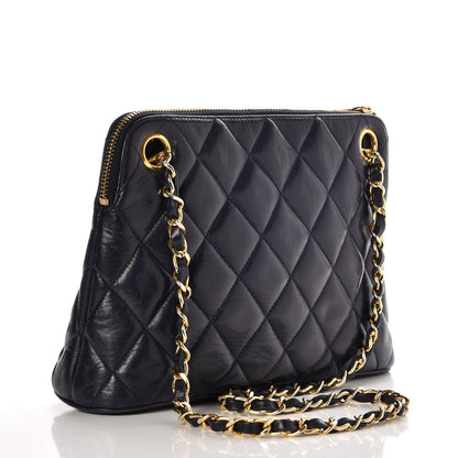 Chanel Lambskin Quilted Shoulder Bag Navy Blue 3 of 9