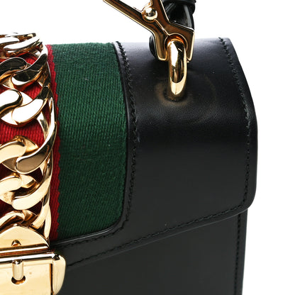 Gucci Calfskin Mini Sylvie Top Handle Bag Black 19 of 21