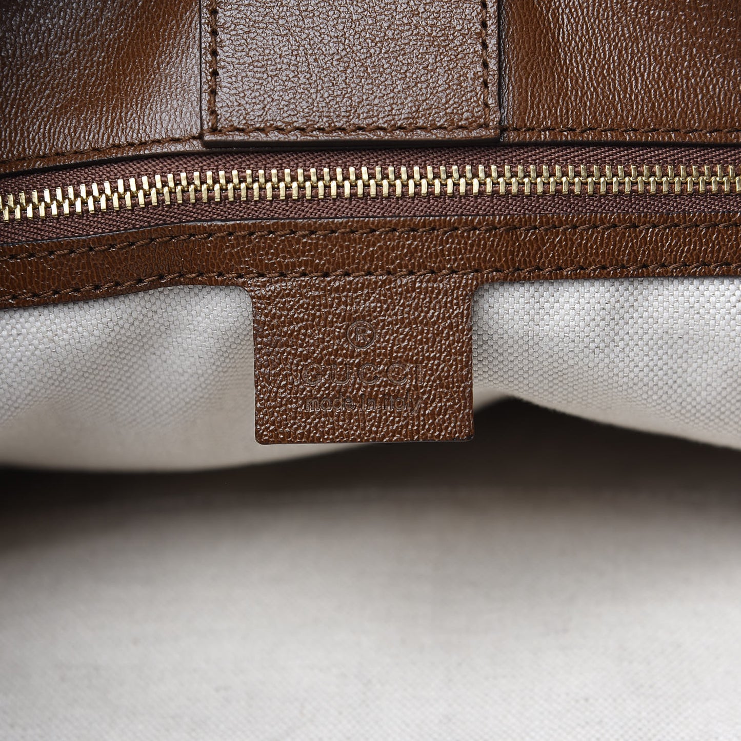 Monogram Horsebit 1955 Tote Bag Beige Brown Sugar