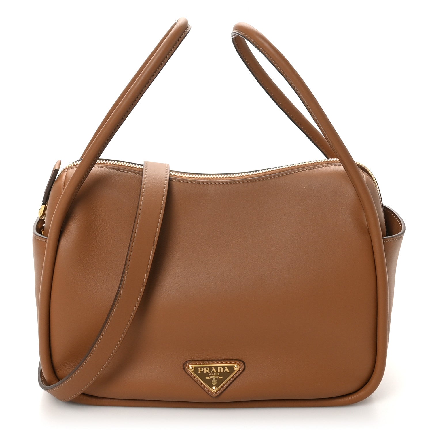 Prada Soft Calfskin Darling Shoulder Bag Caramel 1 of 9