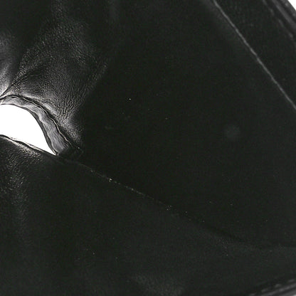 Saint Laurent Grain De Poudre Matelasse Chevron Monogram Zipped Two-Part Wallet Black 5 of 7