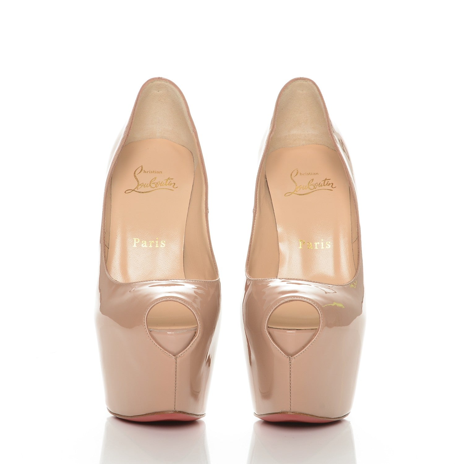 Christian Louboutin Patent Highness 160 Pumps 36 Nude 2 of 6