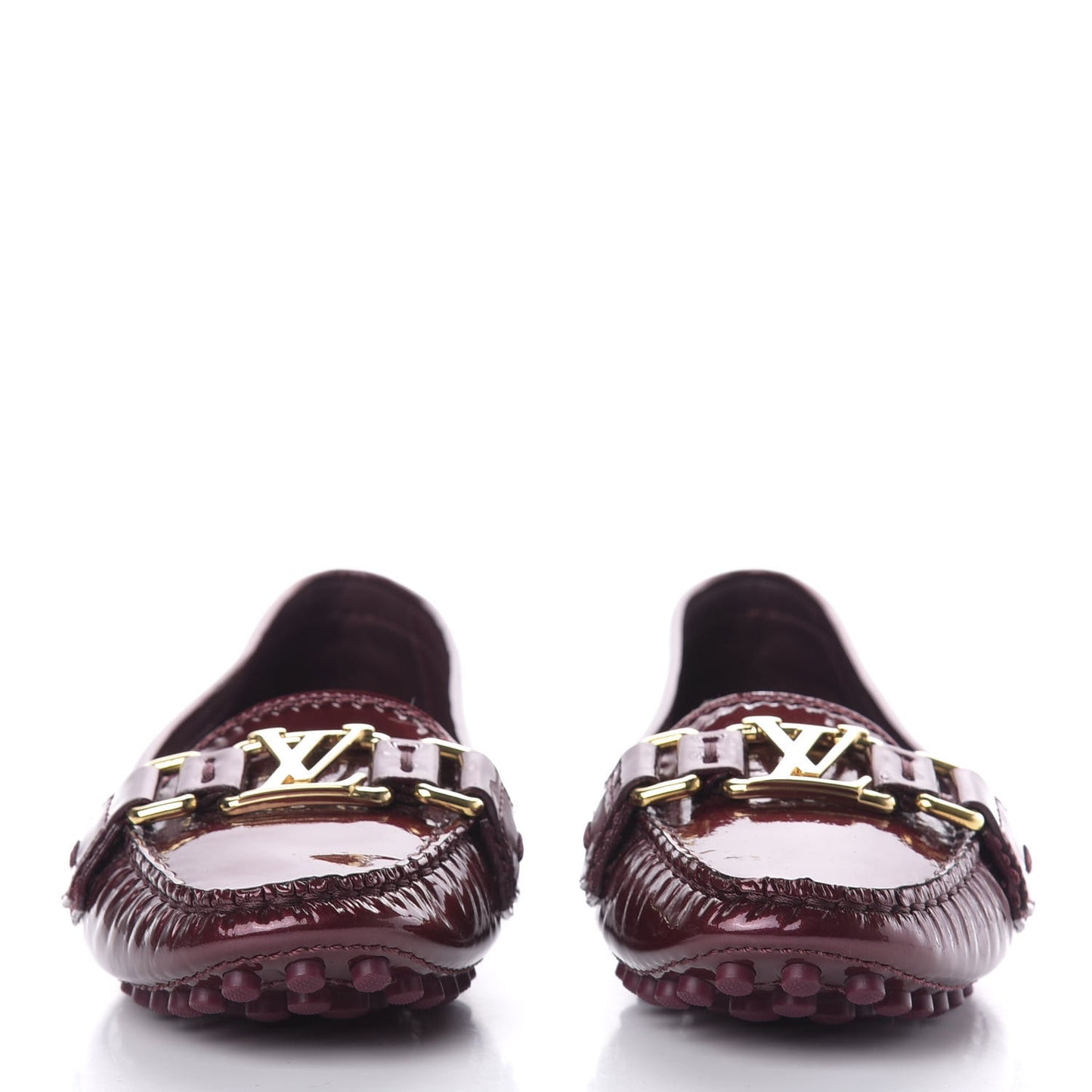 Patent Calfskin Oxford Loafers 34 Rouge Fauviste