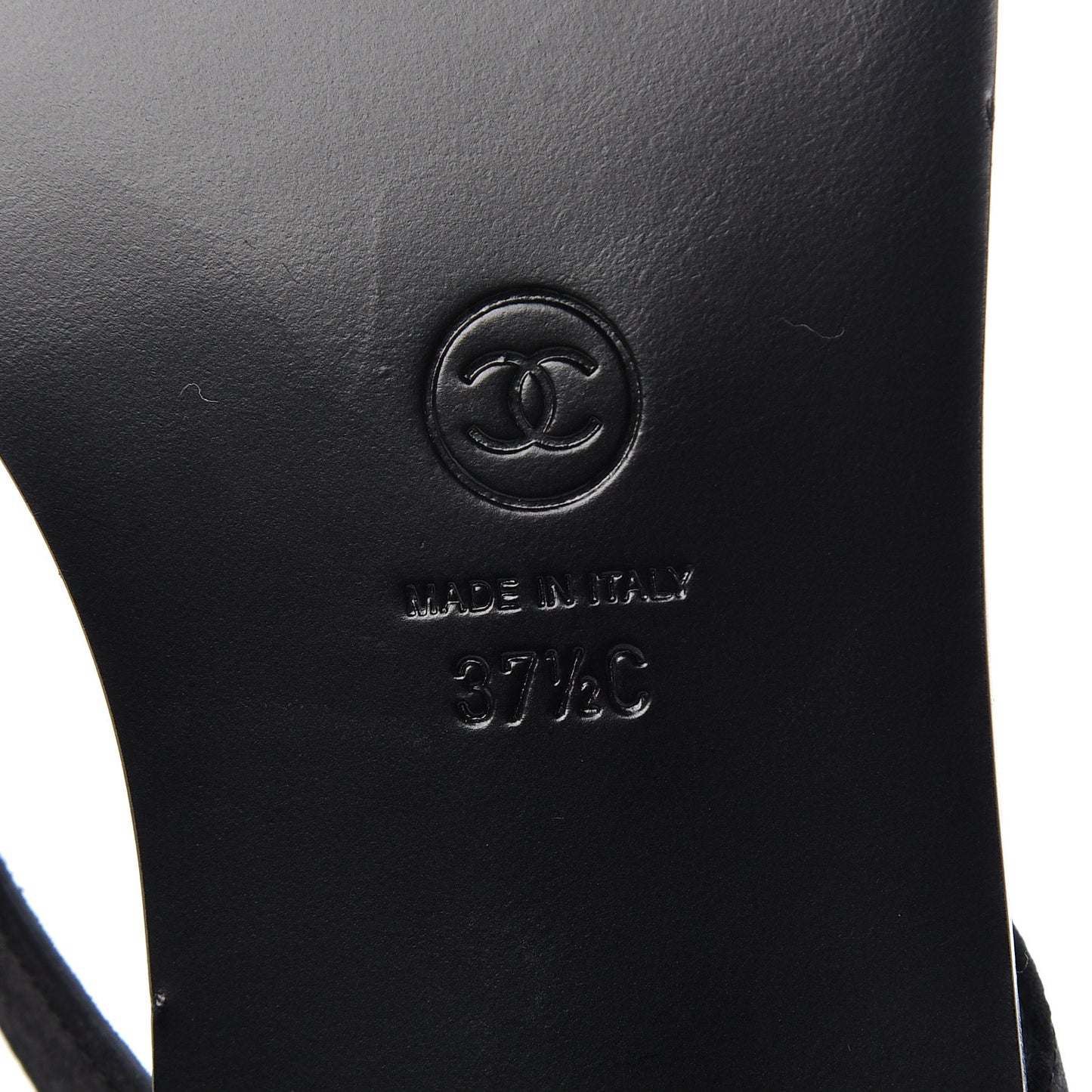 Suede Pearl Thong Sandals 37.5 Black