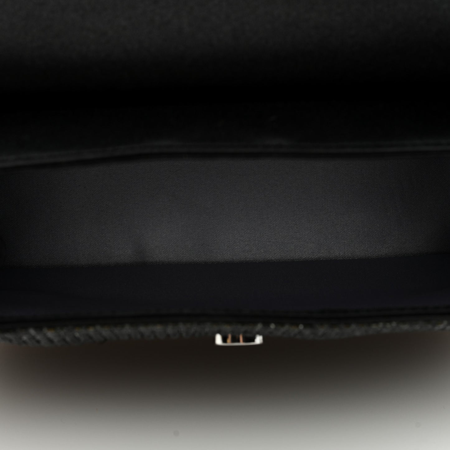 Crystal Bow Top Handle Black Silver