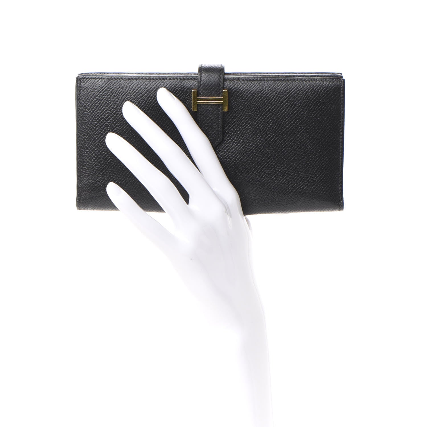 Hermes Epsom Bearn Gusset Wallet Black 2 of 7