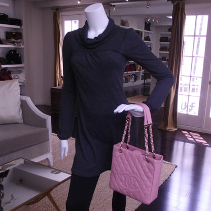 Chanel Caviar Petit Shopping Tote PST Pink 2 of 11