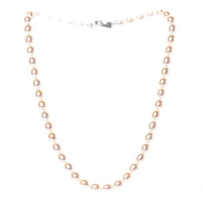 Tiffany Sterling Silver Pearl 7mm Strand Twist Clasp Necklace 3 of 6