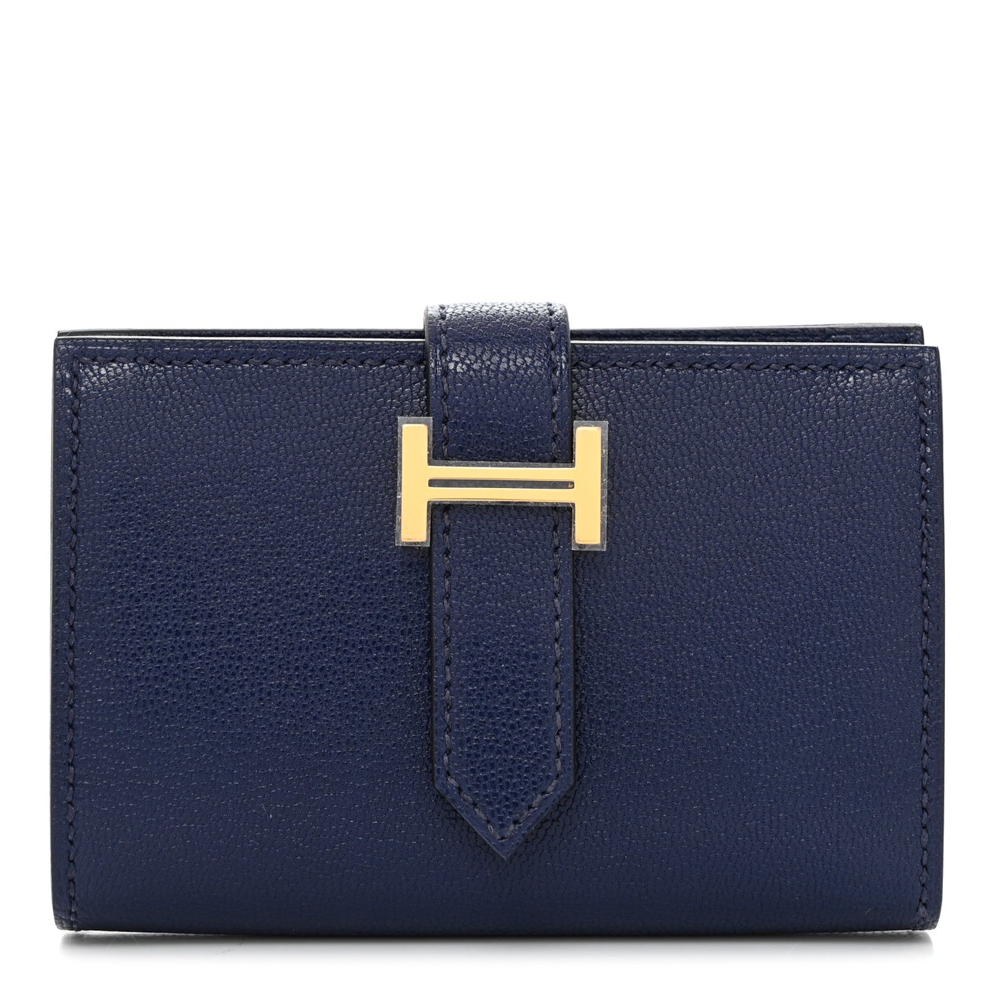 Chevre Mysore Mini Bearn Wallet Bleu Saphir