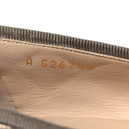 Chanel Metallic Aged Calfskin Quilted CC Cap Toe Ballerina Flats 38.5 Light Gold 10 of 10