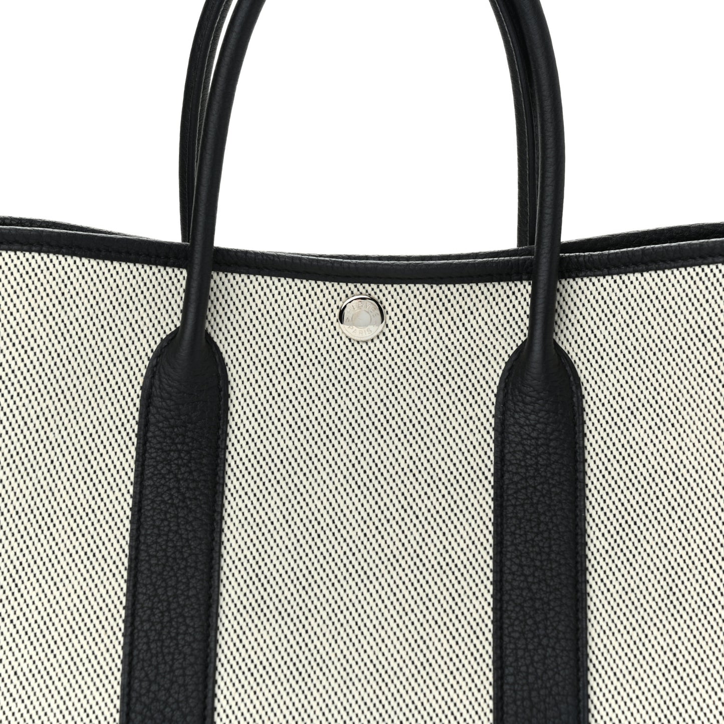 Twill H Negonda Garden Party 30 TPM Tote Ecru Black