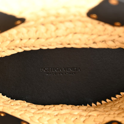 Bottega Veneta Raffia Calfskin Small Arco Basket Black 6 of 11