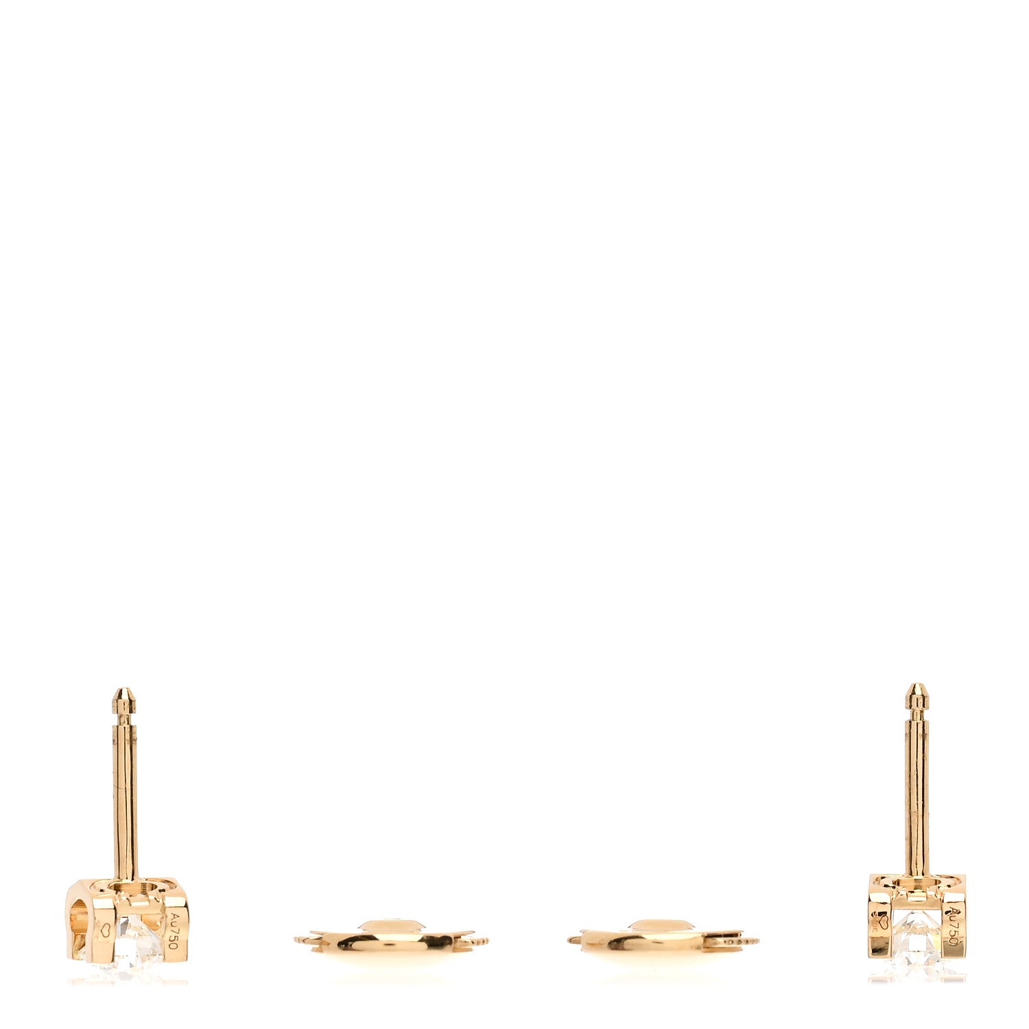 Cartier 18K Pink Gold Diamond .46ctw C De Cartier Earrings 3 of 5