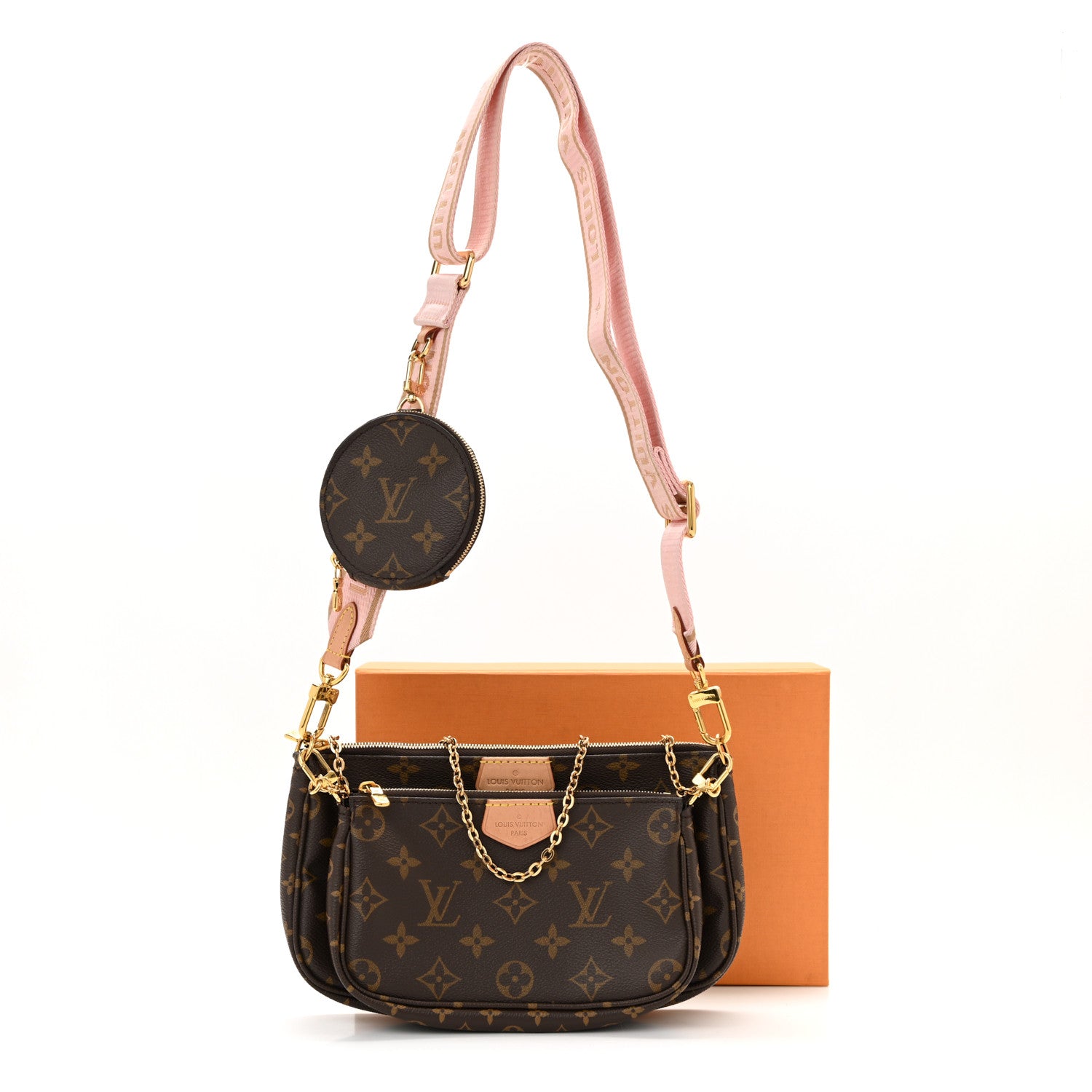 Louis Vuitton Monogram Multi Pochette Accessories Rose Clair