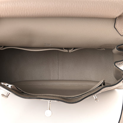 Hermes Taurillon Clemence Jypsiere 34 Etoupe 5 of 9