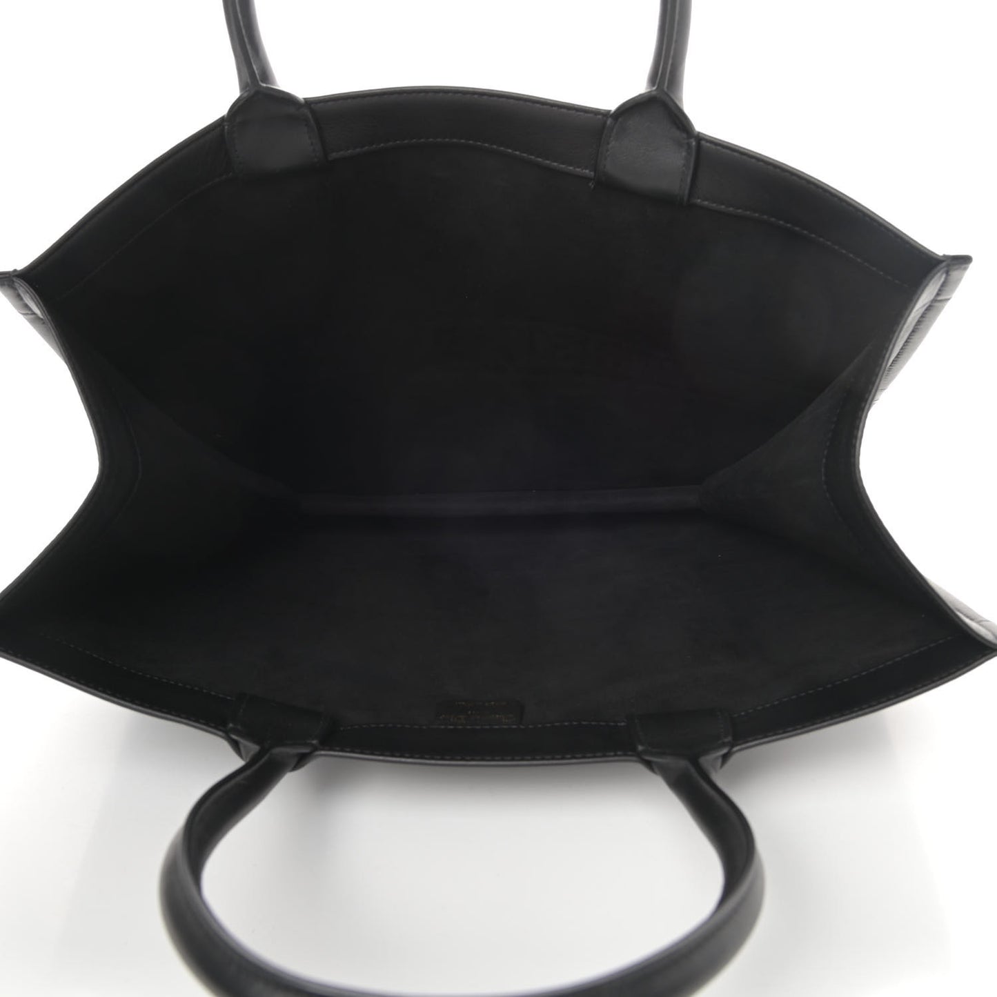 Calfskin Embossed Large Book Tote Black