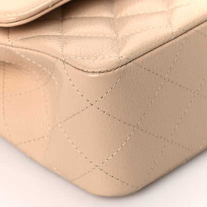 Chanel Caviar Quilted Medium Double Flap Beige Clair 8 of 10