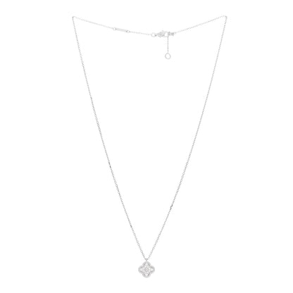 Van Cleef & Arpels 18K White Gold Diamond Sweet Alhambra Pendant Necklace 3 of 6