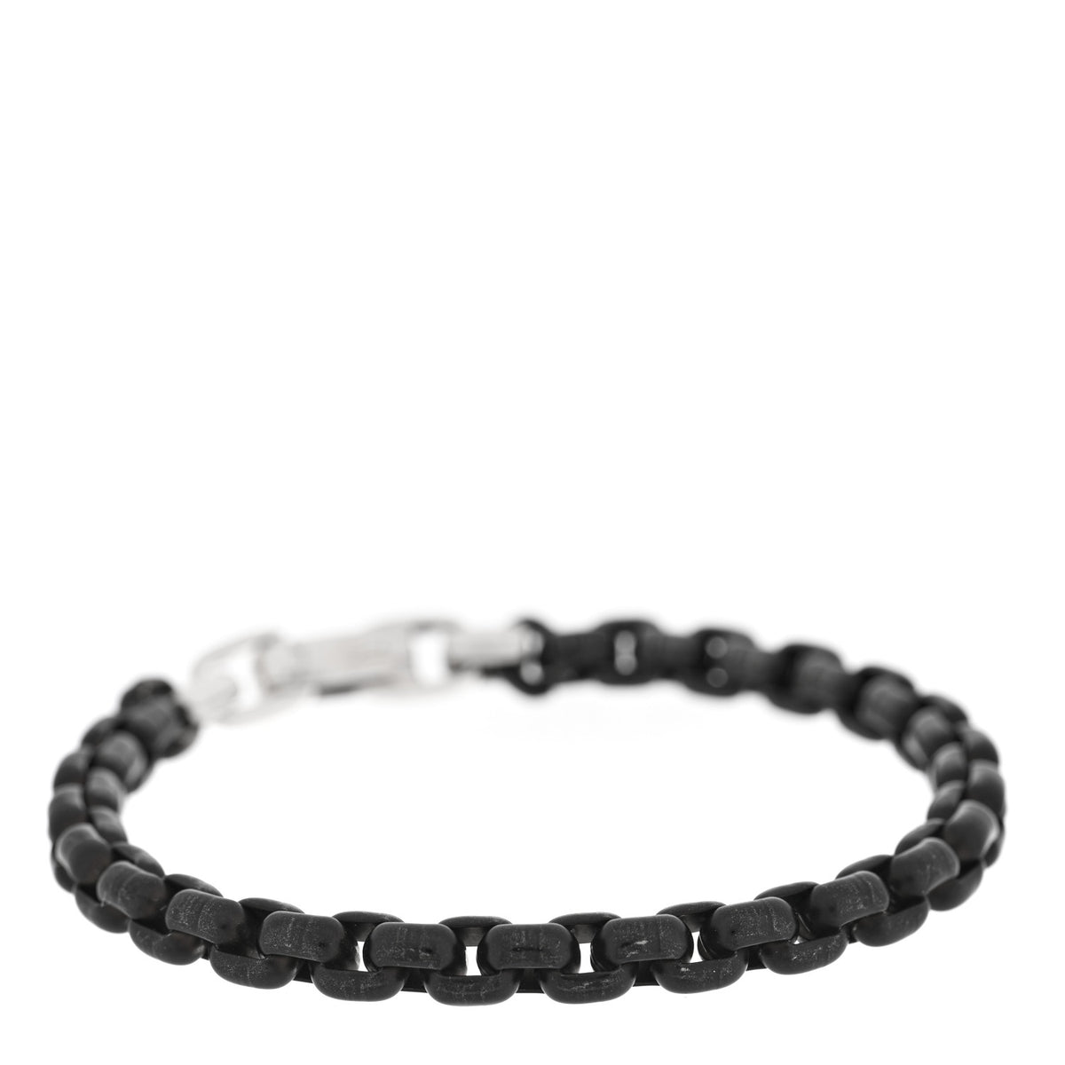 Sterling Silver Stainless Steel 7.3mm Box Chain Bracelet
