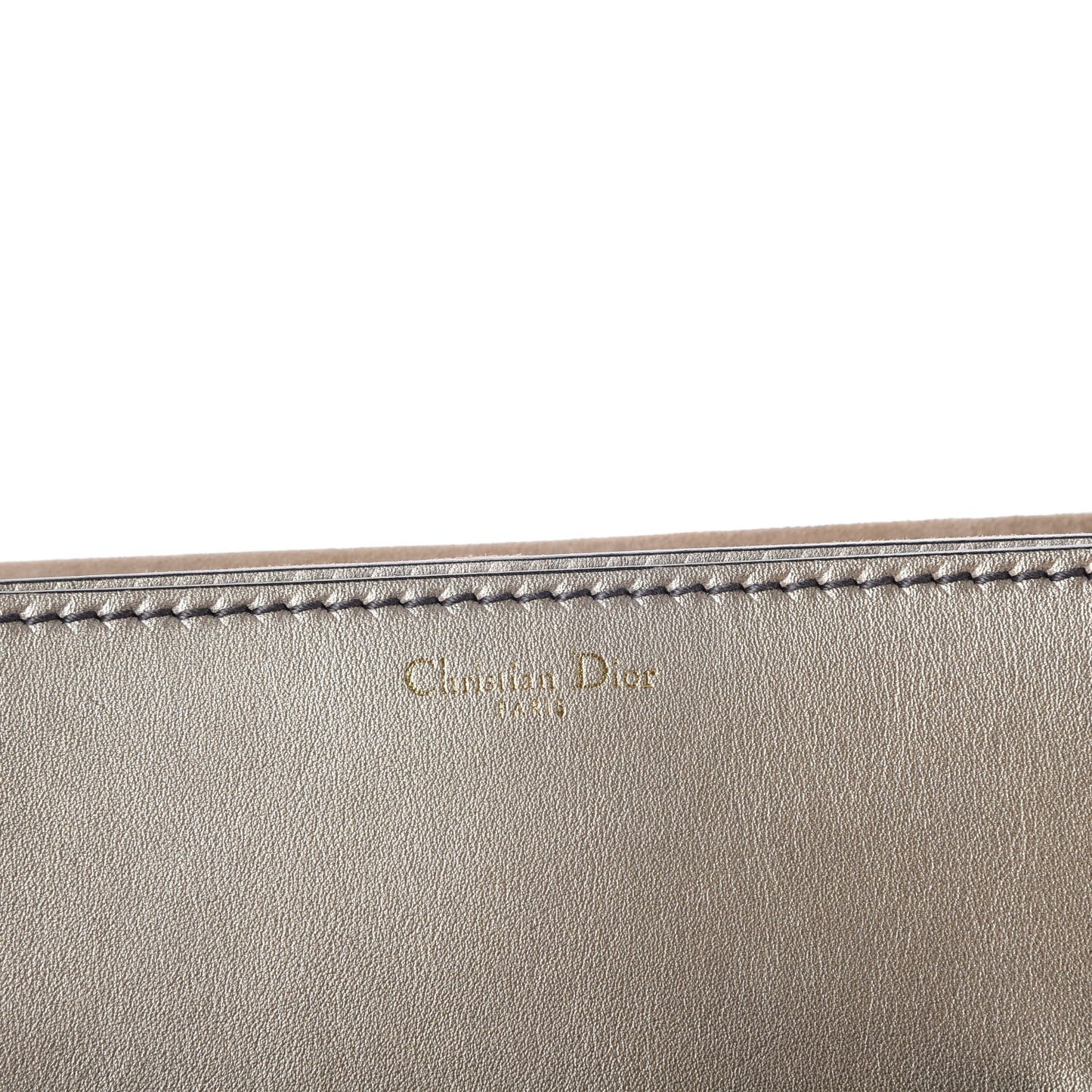 Metallic Smooth Calfskin Dio(r)evolution Flap Bag Gold
