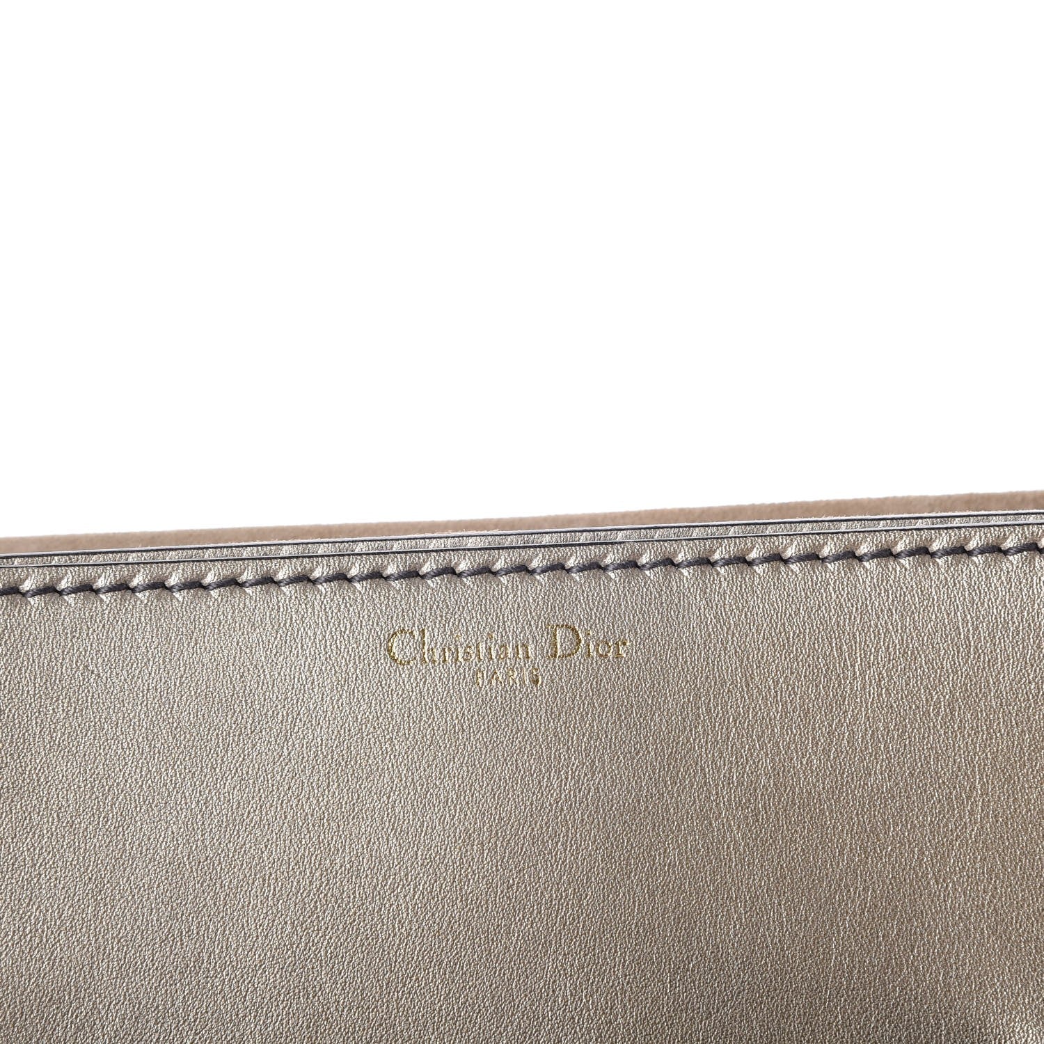 Christian Dior Metallic Smooth Calfskin Dio(r)evolution Flap Bag Gold 6 of 13