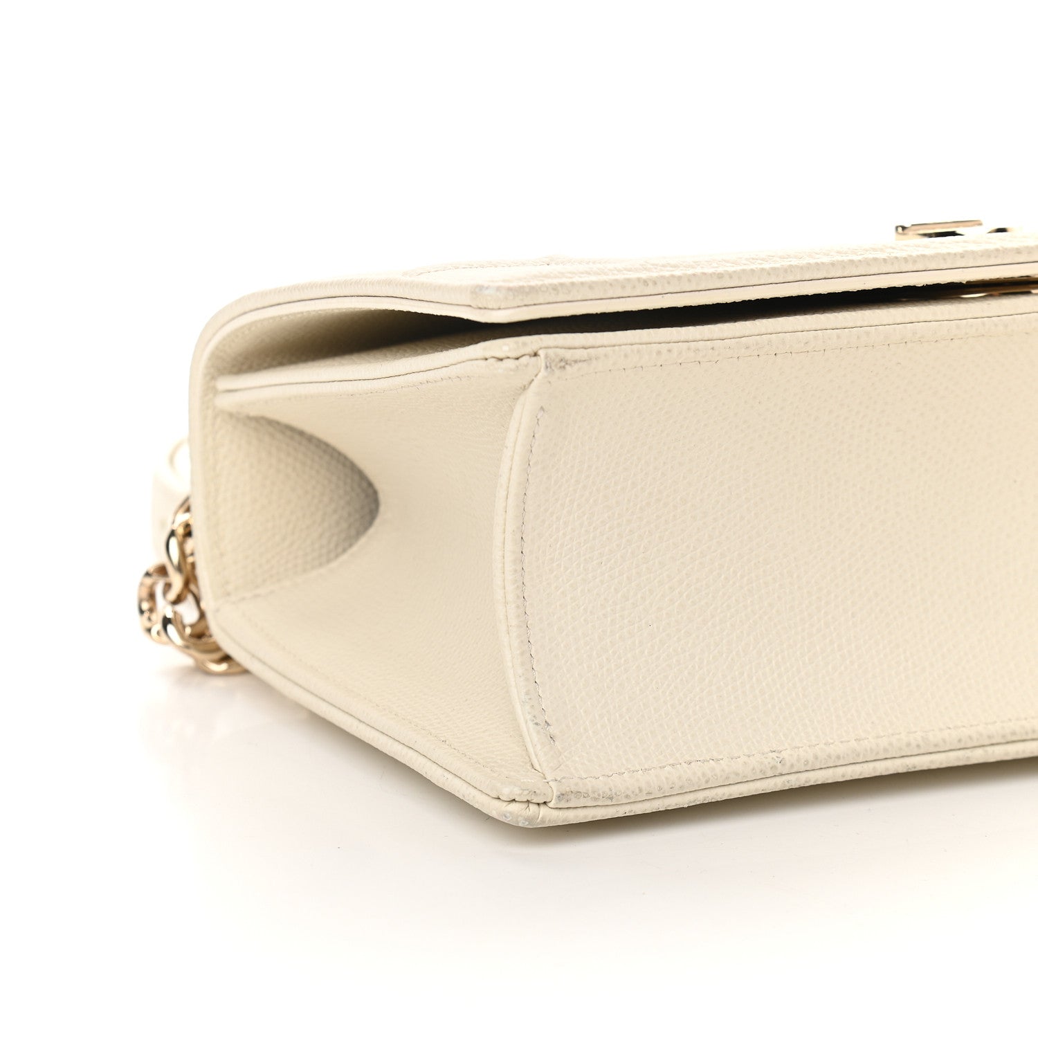 Christian Dior Grained Calfskin Cannage Small Diorama Flap Bag Off White 8 of 9