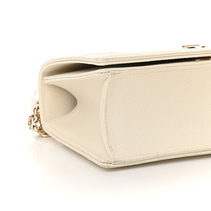 Christian Dior Grained Calfskin Cannage Small Diorama Flap Bag Off White 8 of 9