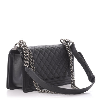 Chanel Caviar Quilted Medium Boy Flap Black 4 of 11