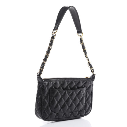 Chanel Caviar Quilted CC Shoulder Bag Black 3 of 12
