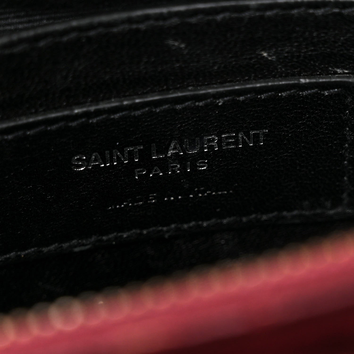 Saint Laurent Sheepskin Matelasse Chevron Monogram Medium College Bag Rouge Legion 7 of 13