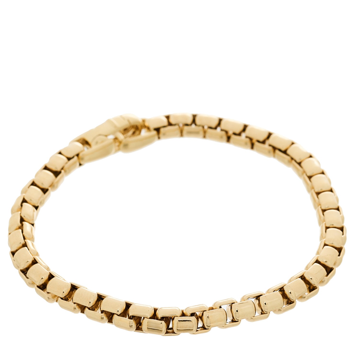 David Yurman 18K Yellow Gold 5mm Box Chain Bracelet 1 of 4