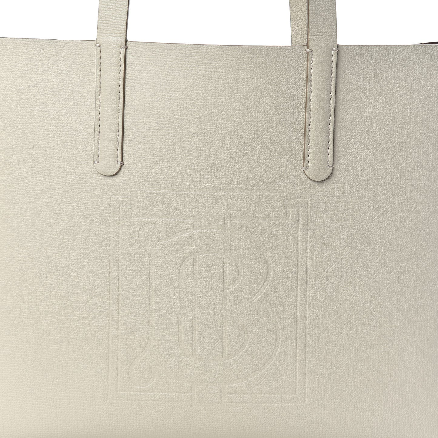 Calfskin Embossed Monogram Motif Medium Tote Limestone
