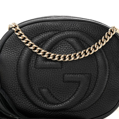 Gucci Pebbled Calfskin Mini Soho Chain Bag Black 8 of 11