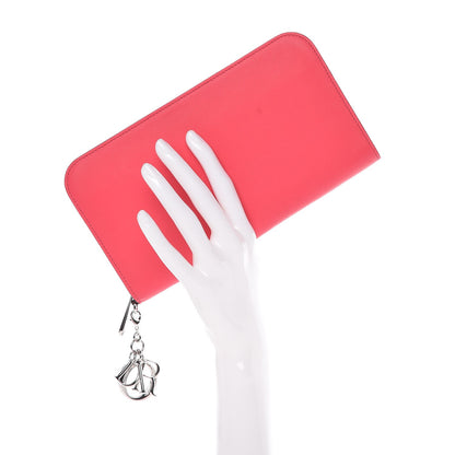 Christian Dior Smooth Calfskin Diorissimo Voyageur Wallet Rose Hot Pink 2 of 9